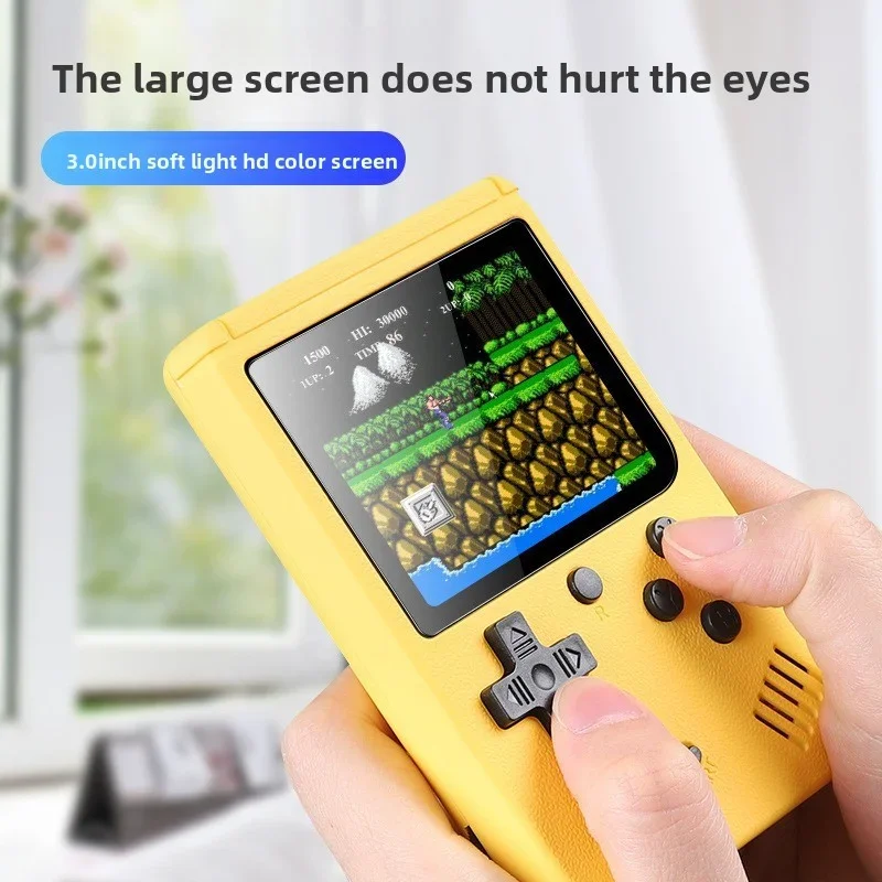 Macaron Color Handheld Game Console Retro Classic 500 Games 3 Inch HD Screen Portable Gift for Kids Adults