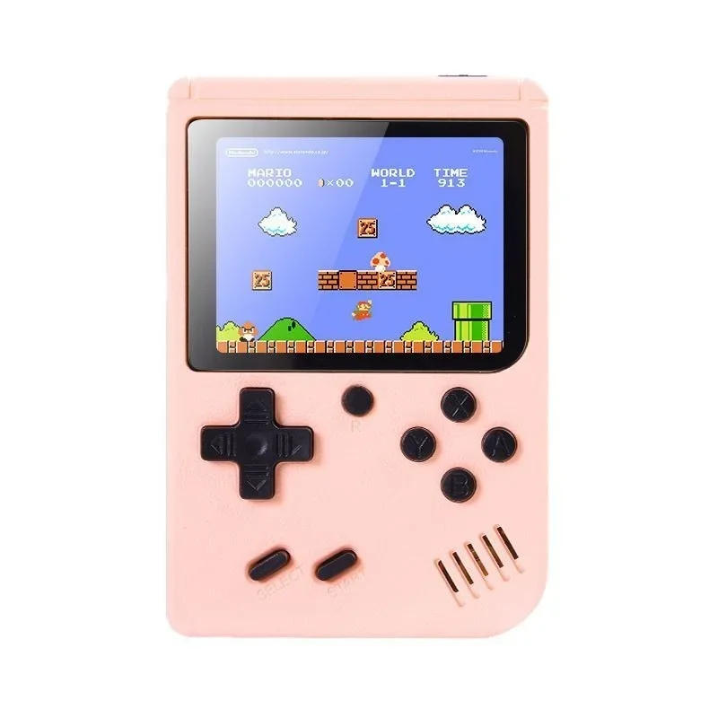 Macaron Color Handheld Game Console Retro Classic 500 Games 3 Inch HD Screen Portable Gift for Kids Adults