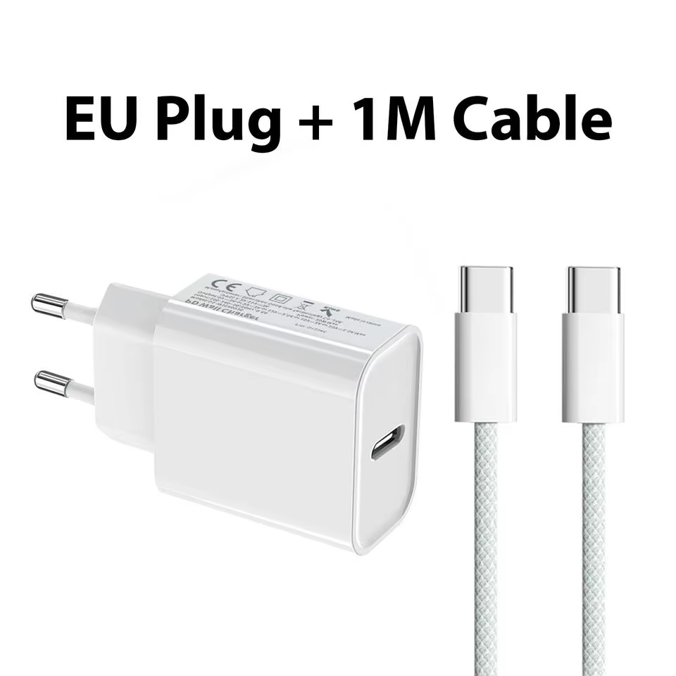 PD 40W Charger USB C Fast Charging Cable For iPhone 17 16 15 Pro Max Air Mini Type C Data line Quick Phone Charger Power Adapte