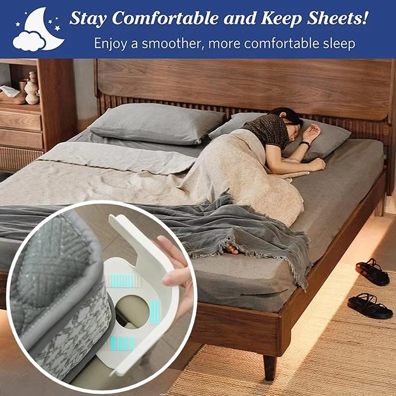 4PCS Invisible Heavy Duty Bedsheet Corner Tightener Clips Mattress Straps for All Sheet Sizes Non-Slip Holders Secure Bed Sheets