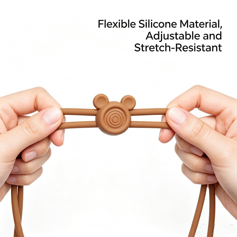 Baby Napkin Clips Bib Holder Clip Adjustable Napkin Towel Neck Strap Silicone Lanyard Portable Dining Clothing Protector