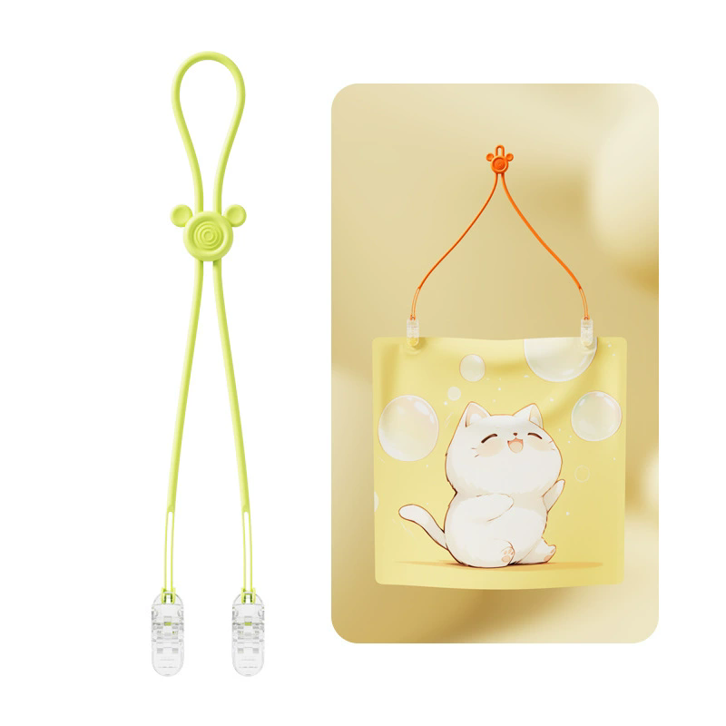 Baby Napkin Clips Bib Holder Clip Adjustable Napkin Towel Neck Strap Silicone Lanyard Portable Dining Clothing Protector