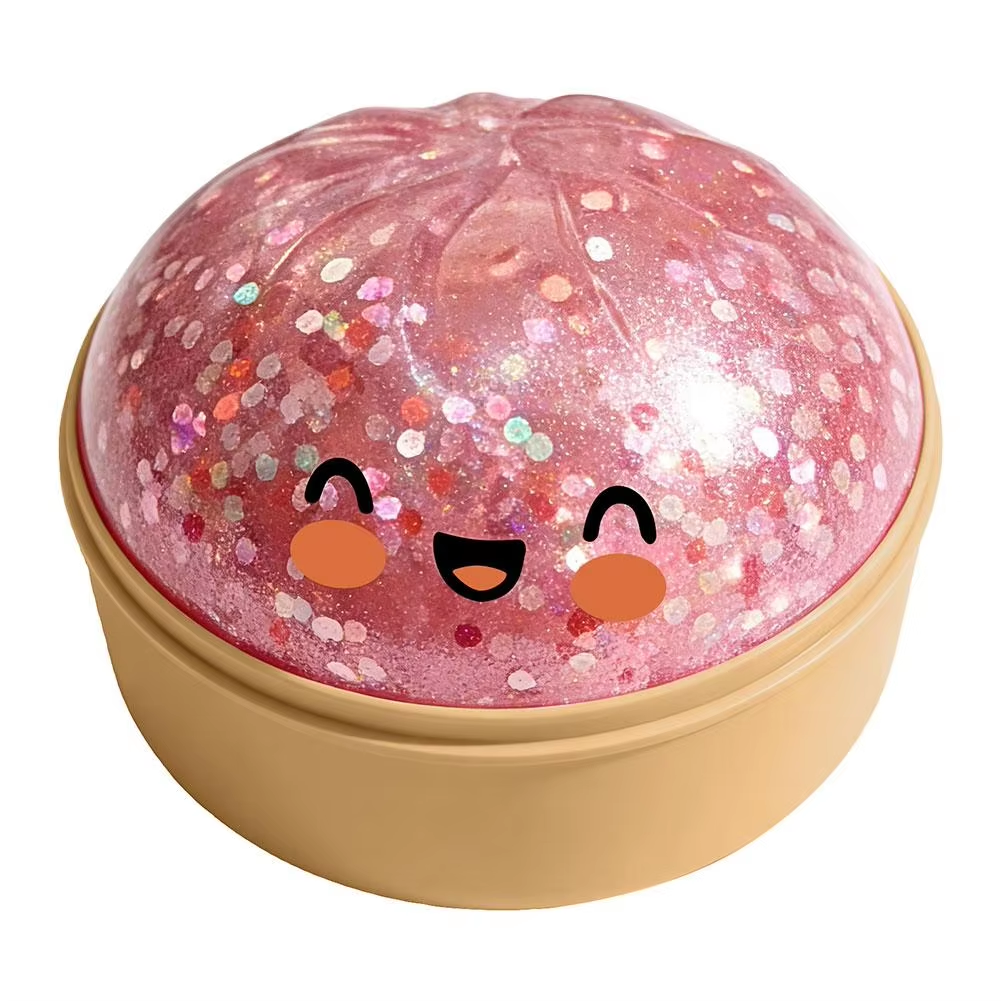 Premium Squishy Steamed Bun Dumpling Toy Slow Rising Glitter Stress Ball Stretchy Decompression Fidget Toy Desk Travel Gift ﻿