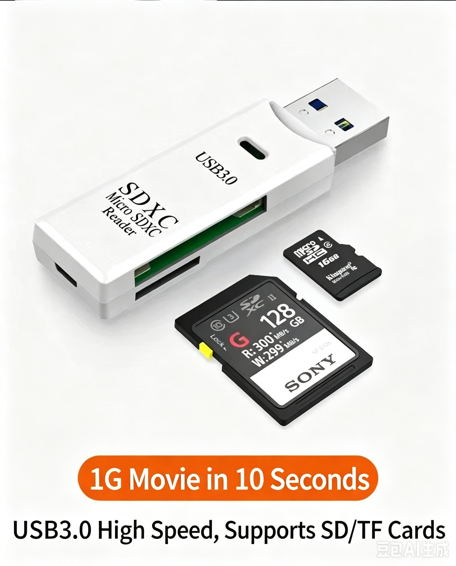 2 in 1 USB 3.0 Card Reader Micro TF sd card Reader usb adapter High Speed Cardreader TF Memory card For PC Laptop Accessories