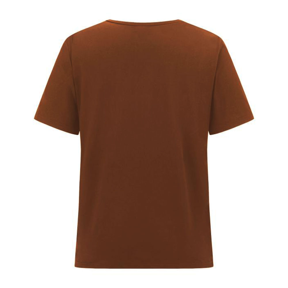 Letter Print Casual Round Neck Short Sleeve T-Shirt