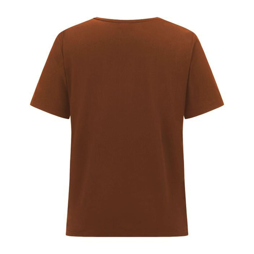 Letter Print Casual Round Neck Short Sleeve T-Shirt