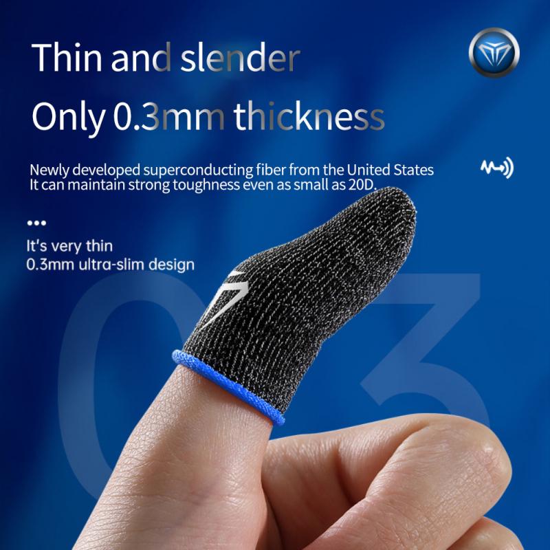 Popular game finger cots, touch screen silver fiber breathable and sweat proof mobile game finger cots