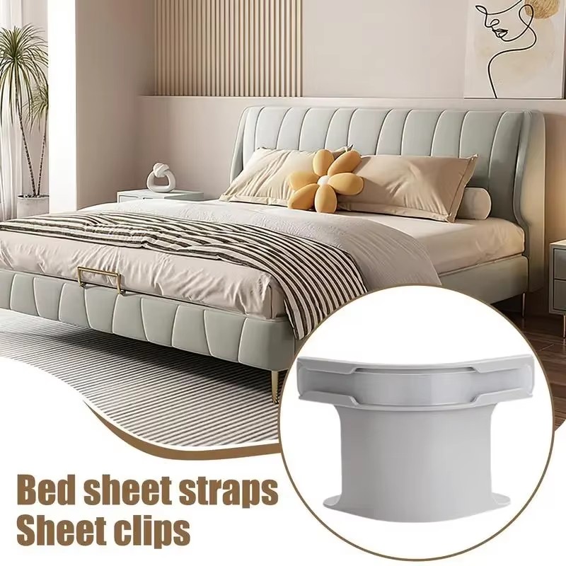 4PCS Invisible Heavy Duty Bedsheet Corner Tightener Clips Mattress Straps for All Sheet Sizes Non-Slip Holders Secure Bed Sheets