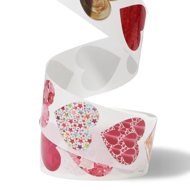 500pcs 1inch Red Heart Stickers for Valentine's Day Baking Packaging Sticker Envelope Seals Love Decorative Sticker