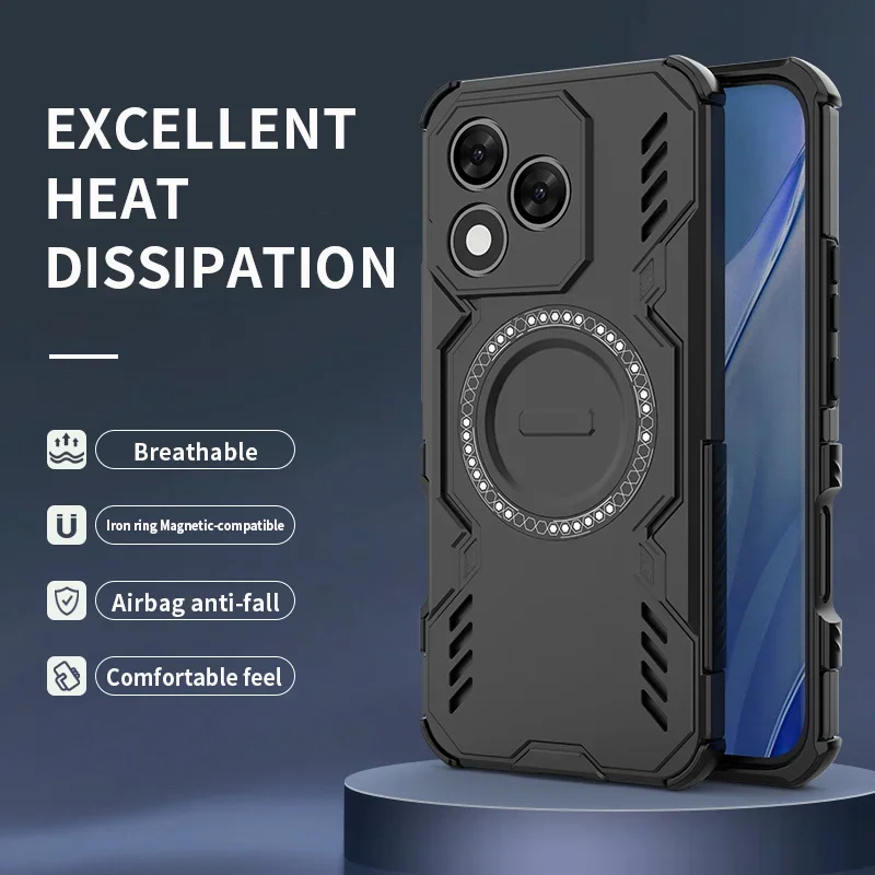 Heat Dissipation Protective Case For Honor X6C 500 600 600E Pro Cover Magnetic Wireless Charging Shell Fundas Coque