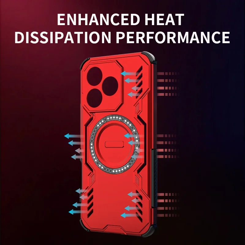Heat Dissipation Protective Case For Honor X6C 500 600 600E Pro Cover Magnetic Wireless Charging Shell Fundas Coque