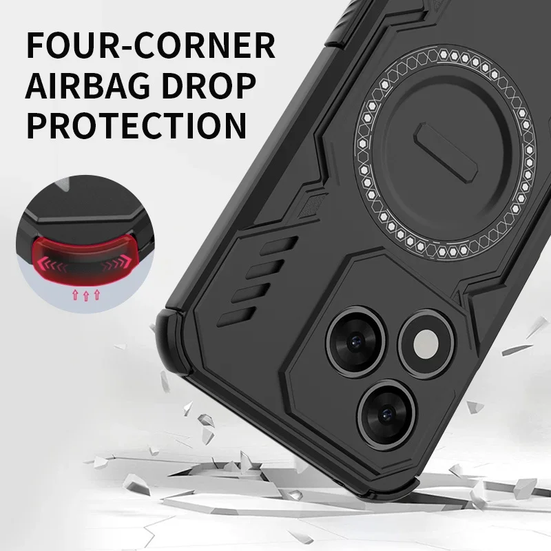 Heat Dissipation Protective Case For Honor X6C 500 600 600E Pro Cover Magnetic Wireless Charging Shell Fundas Coque