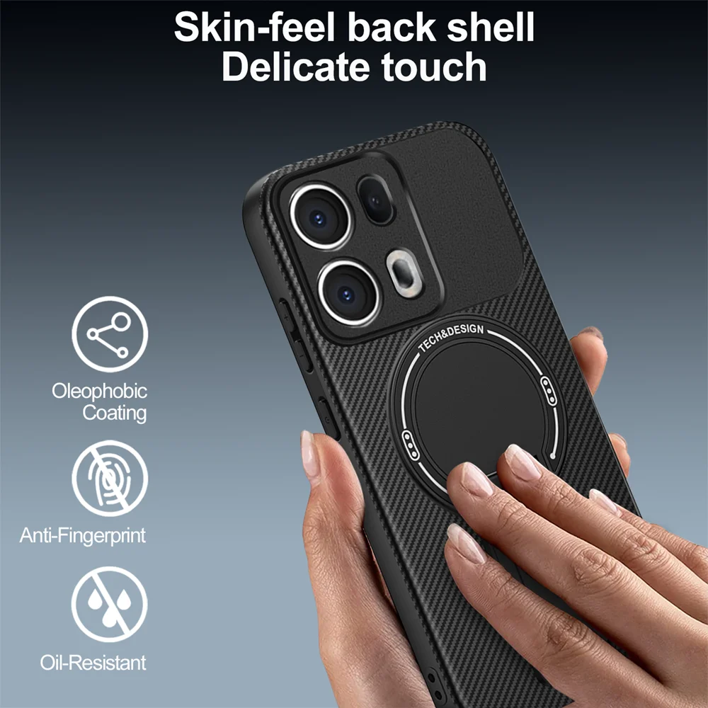 Shockproof Bracket Armor Magnetic Holder Case For OPPO Realme P3 14 14T C75 V60 P3X 15 Pro PLUS Magsafe Wireless Charge Cover