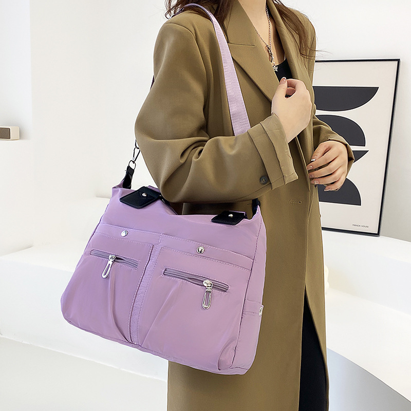 Fashionable and lightweight Oxford cloth crossbody bag version women's large capacity waterproof travel bag shoppingshoulder bag
