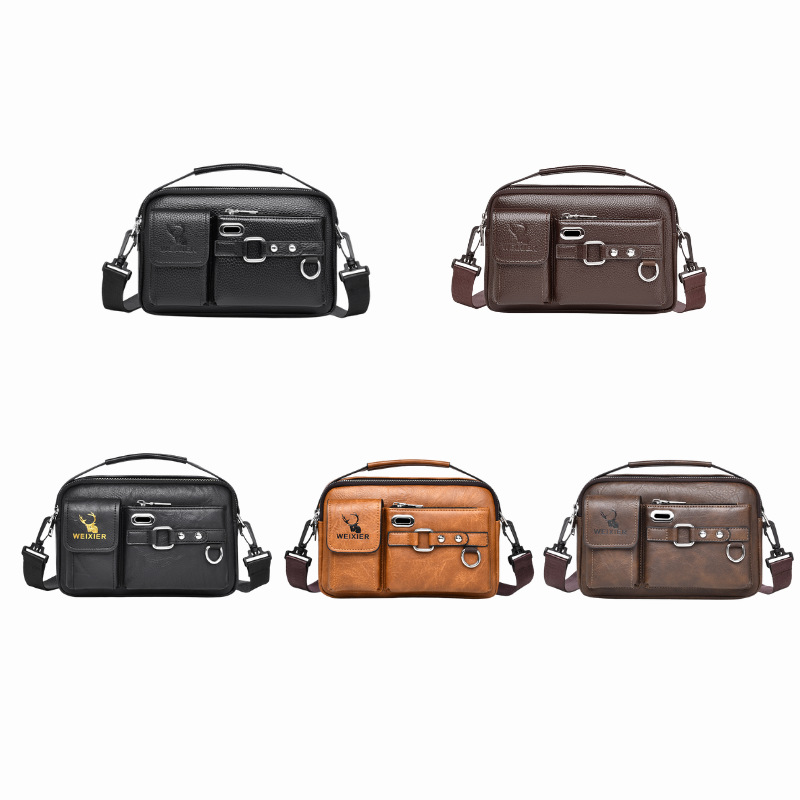 New men's crossbody bag with high-end feel large capacity mailman bag men's bag multifunctional and simple single  crossbody bag