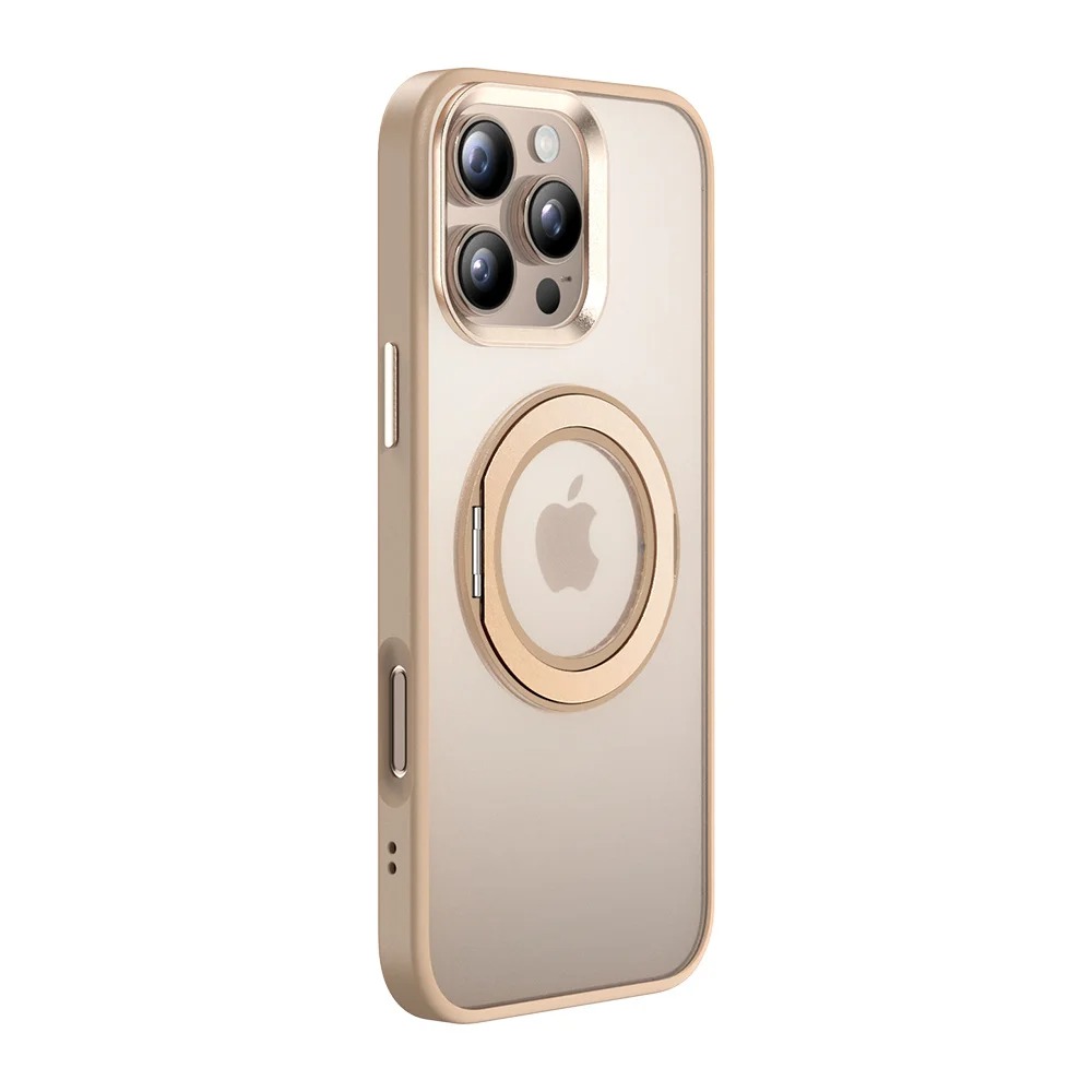 Magnetic Kickstand Case for iPhone 14/15/16 Pro Max - Matte Translucent