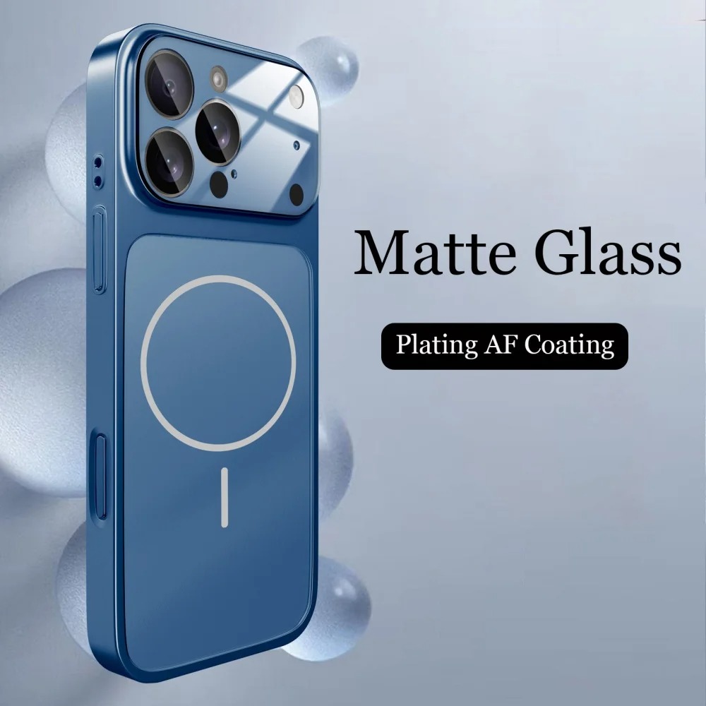 Premium MagSafe Magnetic Glass Case - iPhone 17 Air/Pro Max Nano Matte Protection