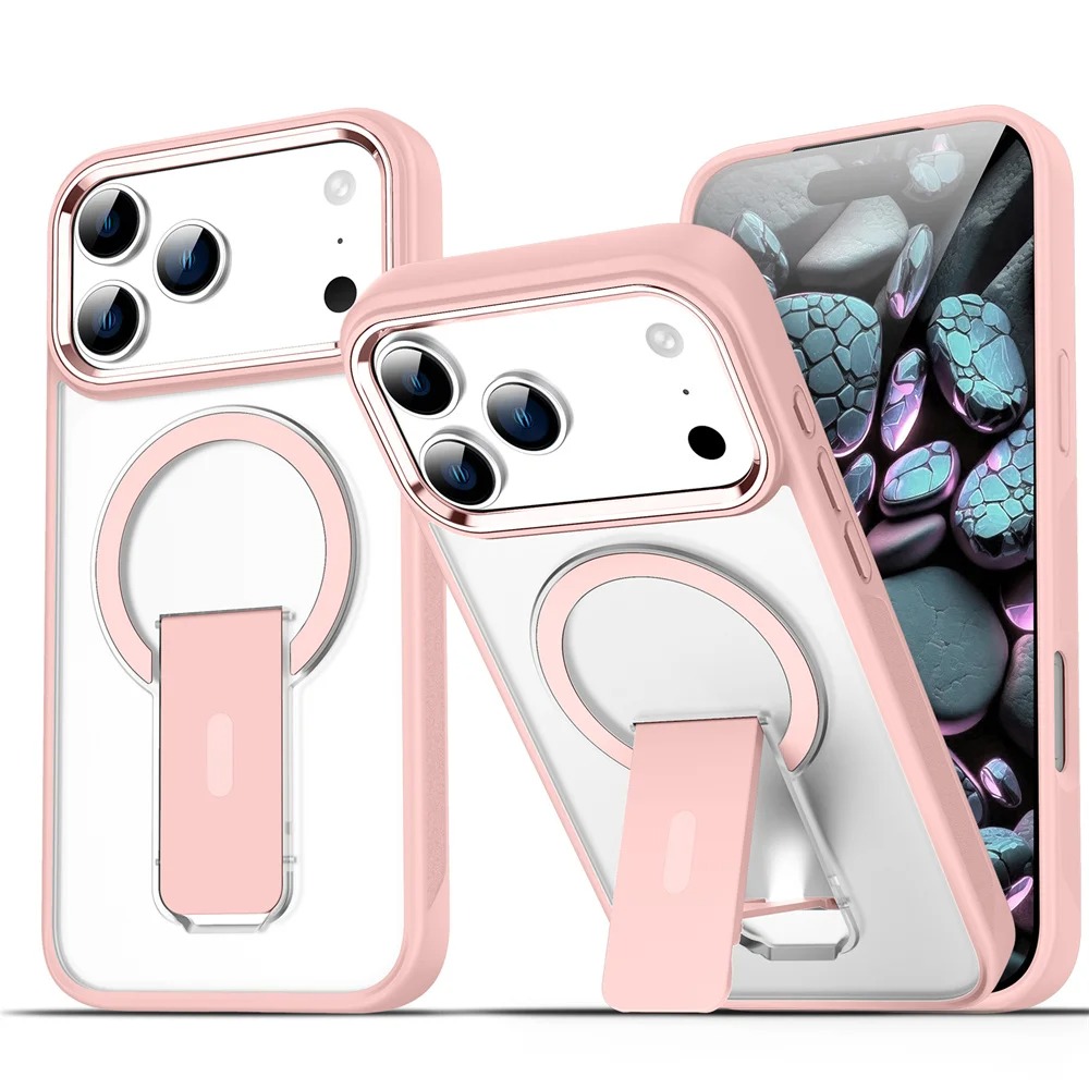 MagSafe Folding Stand iPhone Case - Luxury Magnetic Cover for iPhone 17-11