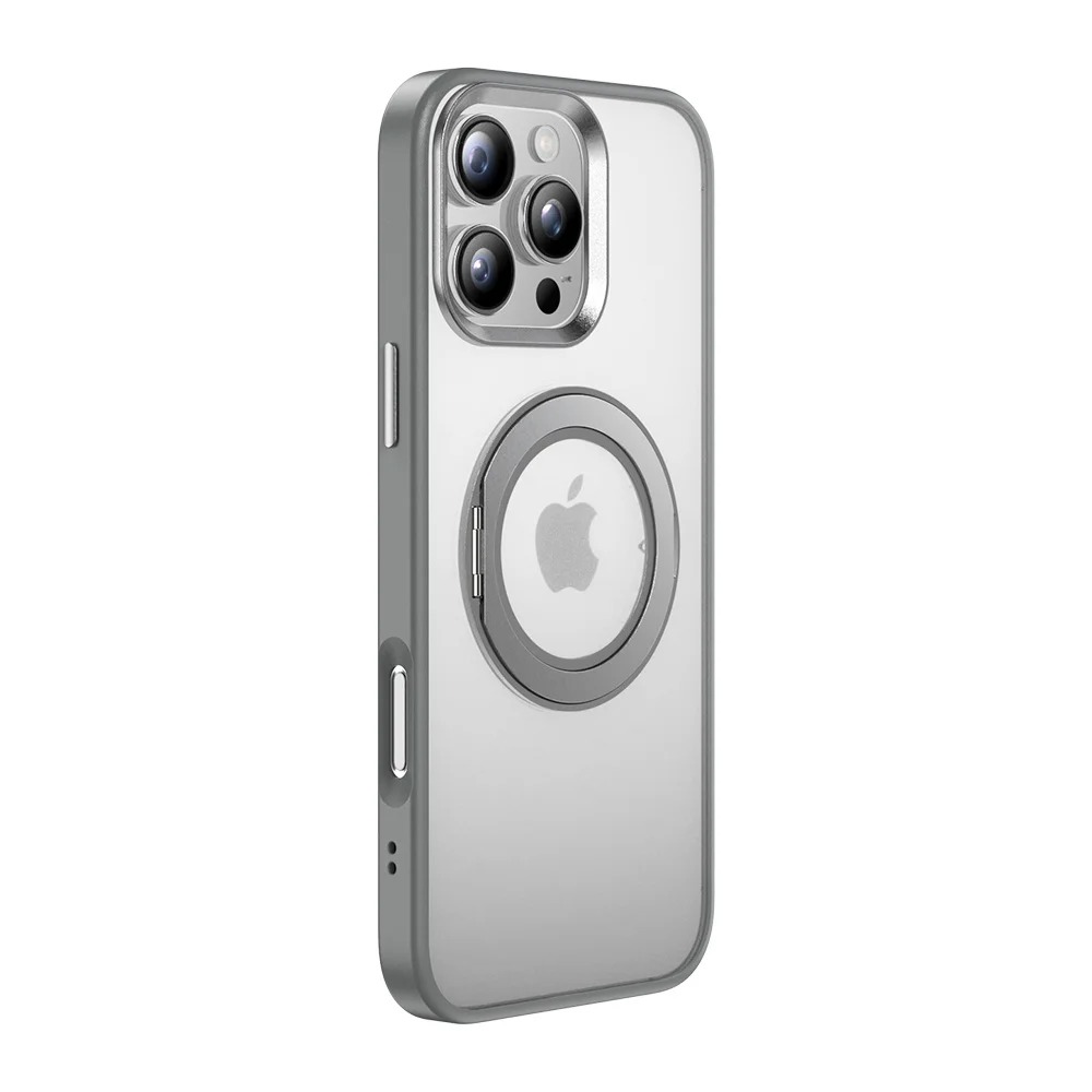 Magnetic Kickstand Case for iPhone 14/15/16 Pro Max - Matte Translucent