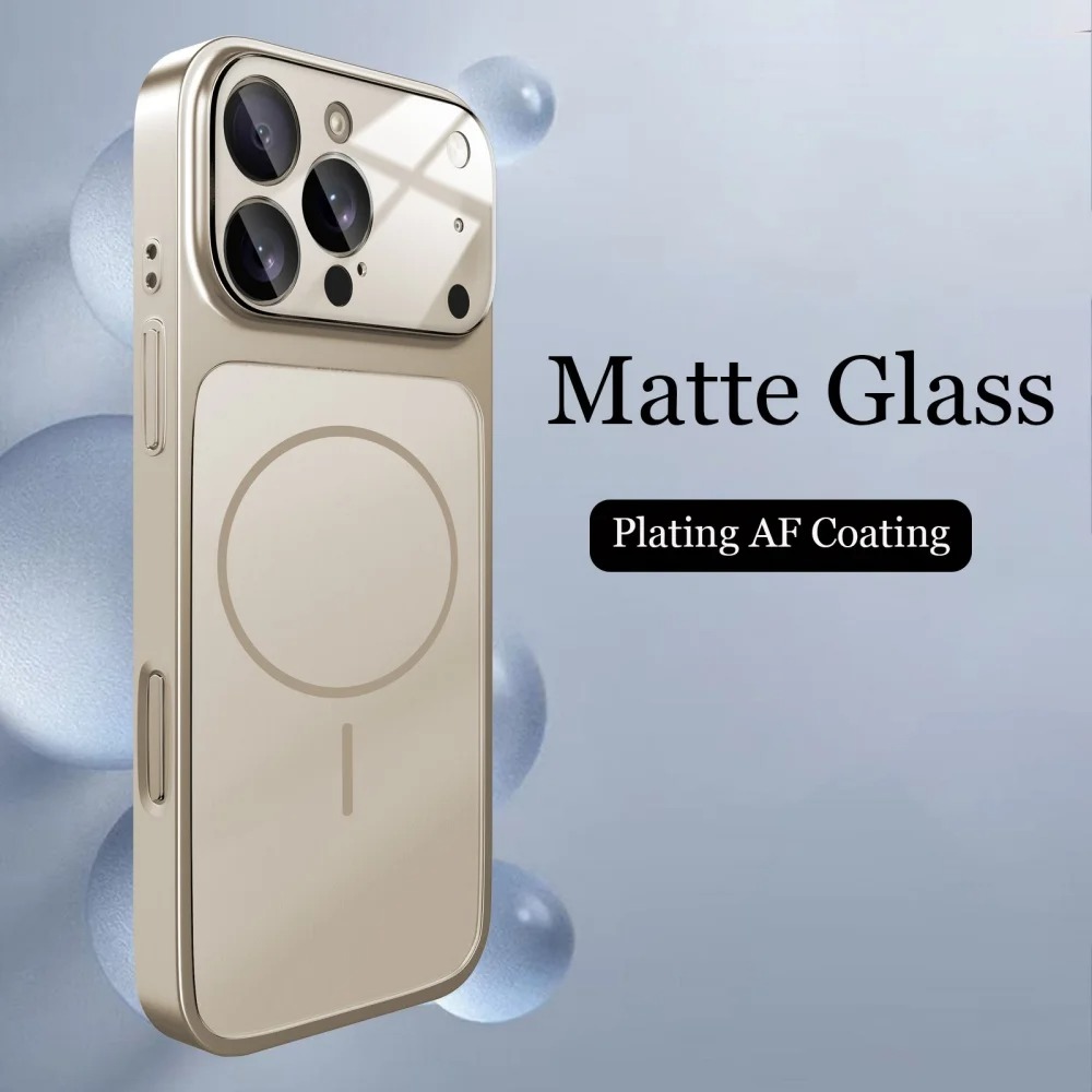 Premium MagSafe Magnetic Glass Case - iPhone 17 Air/Pro Max Nano Matte Protection