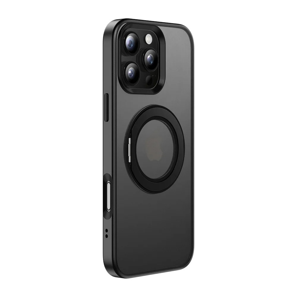 Magnetic Kickstand Case for iPhone 14/15/16 Pro Max - Matte Translucent