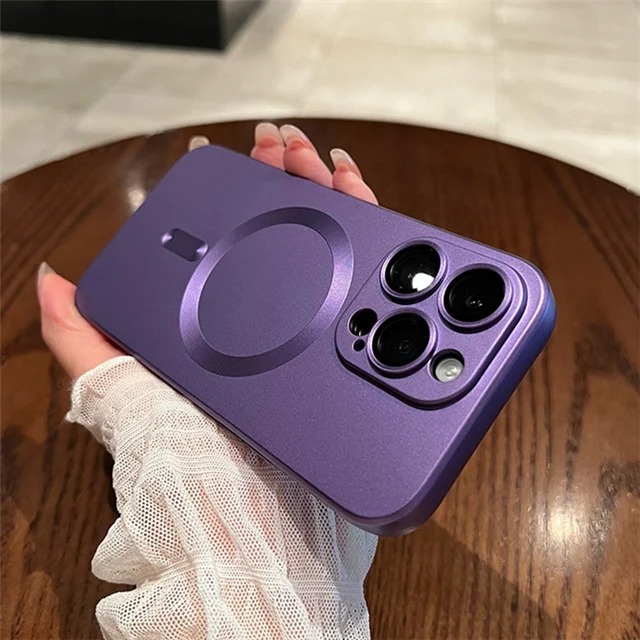 iPhone MagSafe Luxury Matte Case - Soft Magnetic Cover for iPhone 11-17