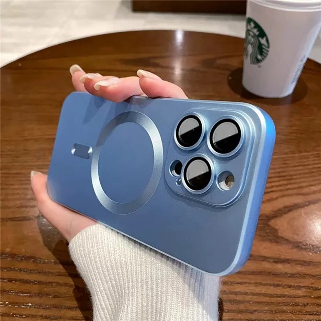 iPhone MagSafe Luxury Matte Case - Soft Magnetic Cover for iPhone 11-17