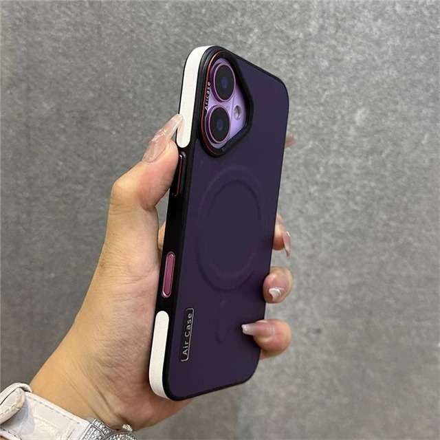 Luxury Magnetic MagSafe Leather Phone Case for iPhone 16/15/12 Pro Max