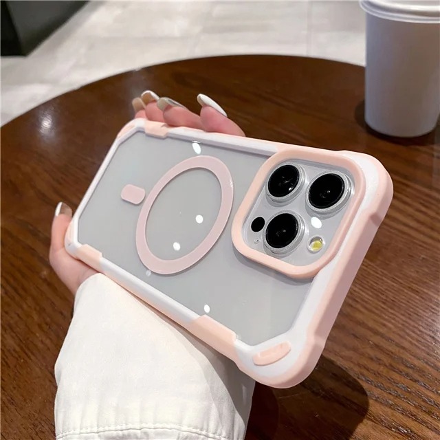 For iPhone 15 Pro Max Luxury Magsafe Magnetic Silicone Frame Phone Case For iPhone 11 12 13 14 15Pl