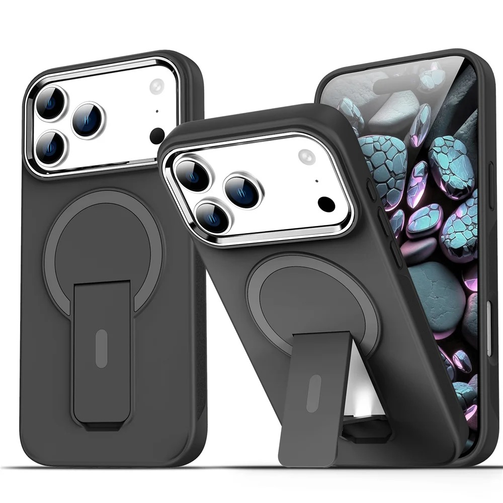 MagSafe Folding Stand iPhone Case - Luxury Magnetic Cover for iPhone 17-11