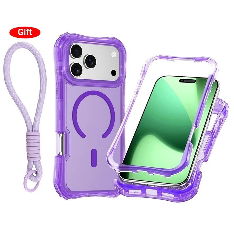 3-in-1 Magnetic Clear Case for iPhone 17/16/15/14 Pro Max - Armor Protection thumbnail 3