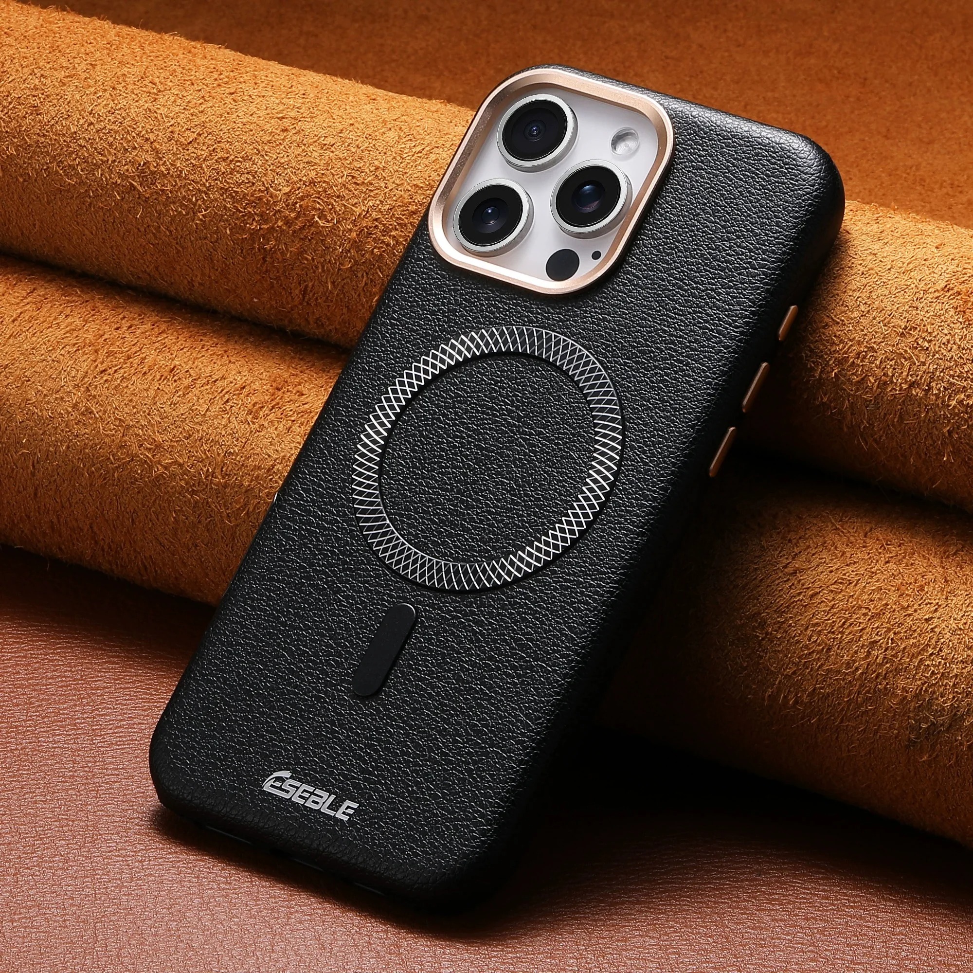 Luxury Leather MagSafe Case for iPhone 17-13 Pro Max | Wireless Charging