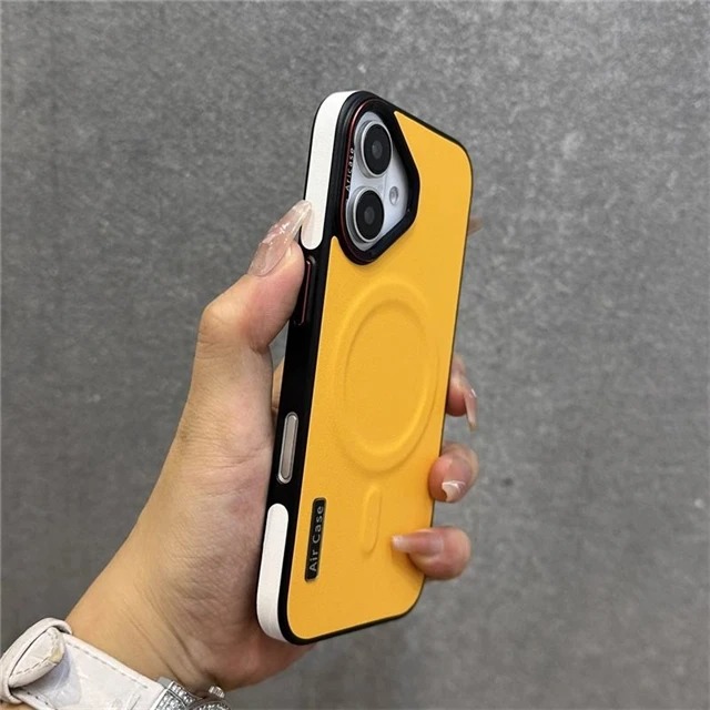 Luxury Magnetic MagSafe Leather Phone Case for iPhone 16/15/12 Pro Max