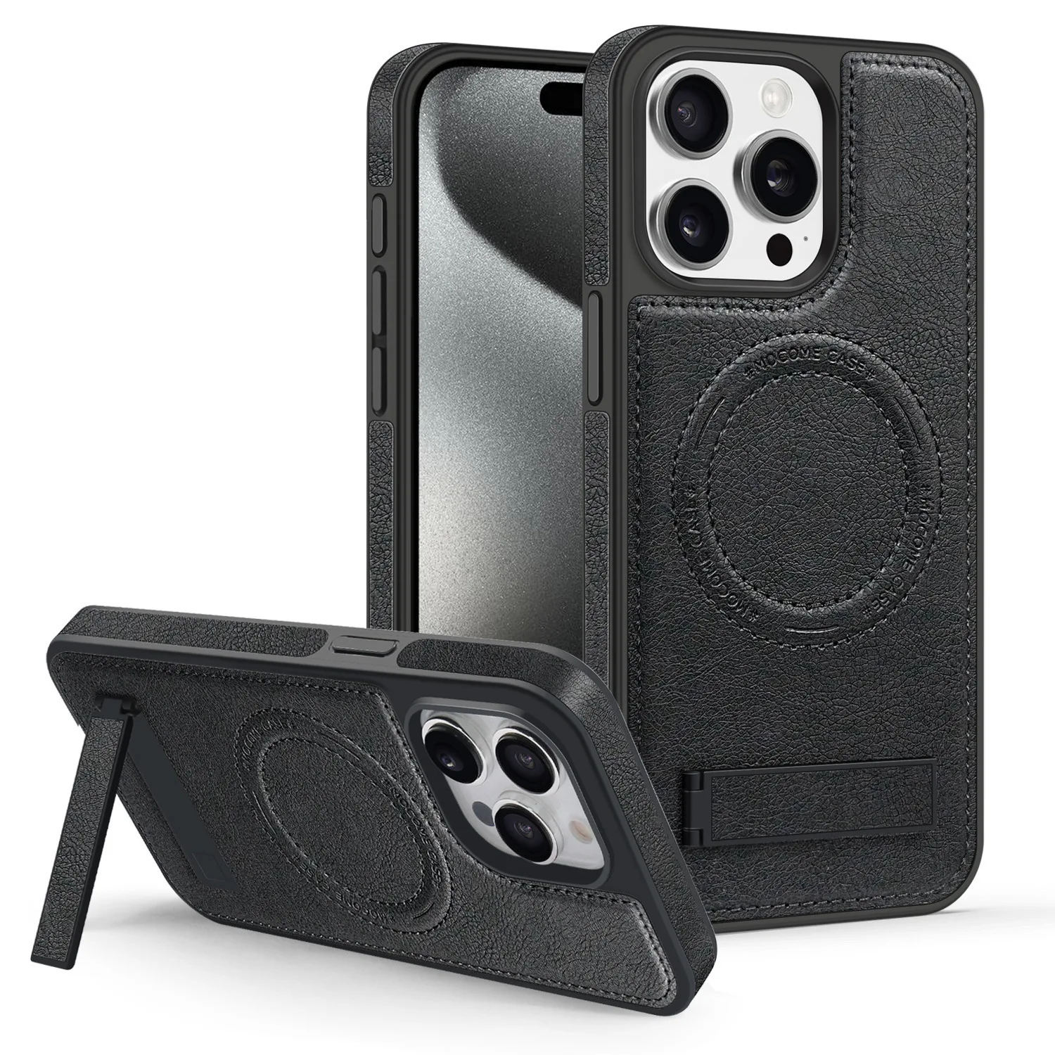 Magnetic Leather Shockproof Case for iPhone & Samsung S24 Ultra