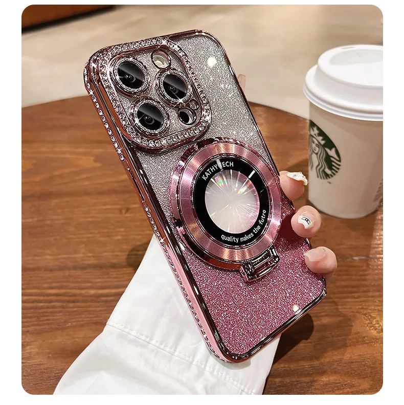 Luxury Gradient Glitter Diamond-Plated Magnetic