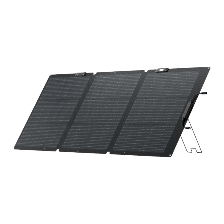 Ecoflow 160W Portable High-Efficiency Solar Panel| Up to 23% High Conversion Rate, Durable &amp; Lightweight, Adjustable Angle Kickstand Case, Waterproof IP68 for Outdoor Adventures