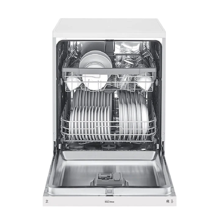LG 14 Place Settings Free Standing Dishwasher | QuadWash™, White, Inverter DD [DFB512FW]