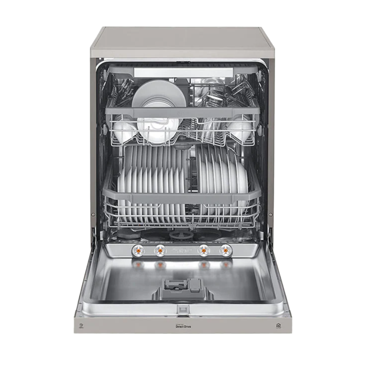LG 14 Place Settings Free Standing Steam Dishwasher | QuadWash™, Inverter DD [DFB425FP]