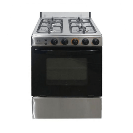 Nasco 4 Burner 60cm×60cm Gas Cooker w/ Grill|  Auto Ignition, Stainless Steel [LME60I]